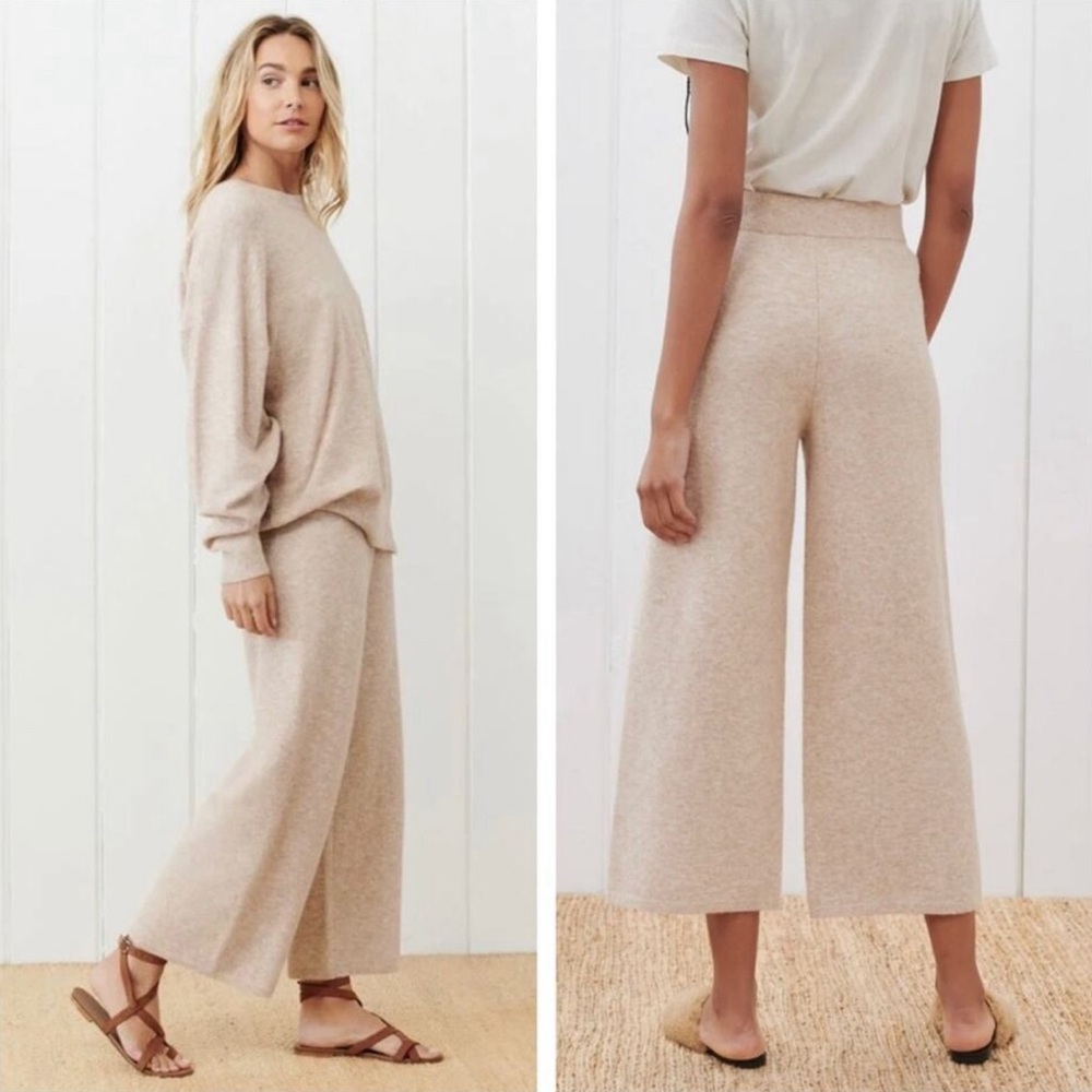 NEW Jenni Kayne Marina Culottes in Oatmeal Knit Pants Women's XXL